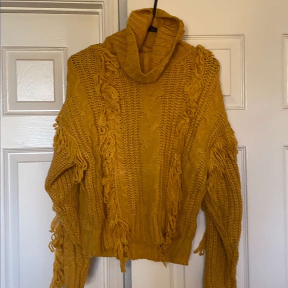 Forever 21 Mustard Yellow Turtleneck Sweater